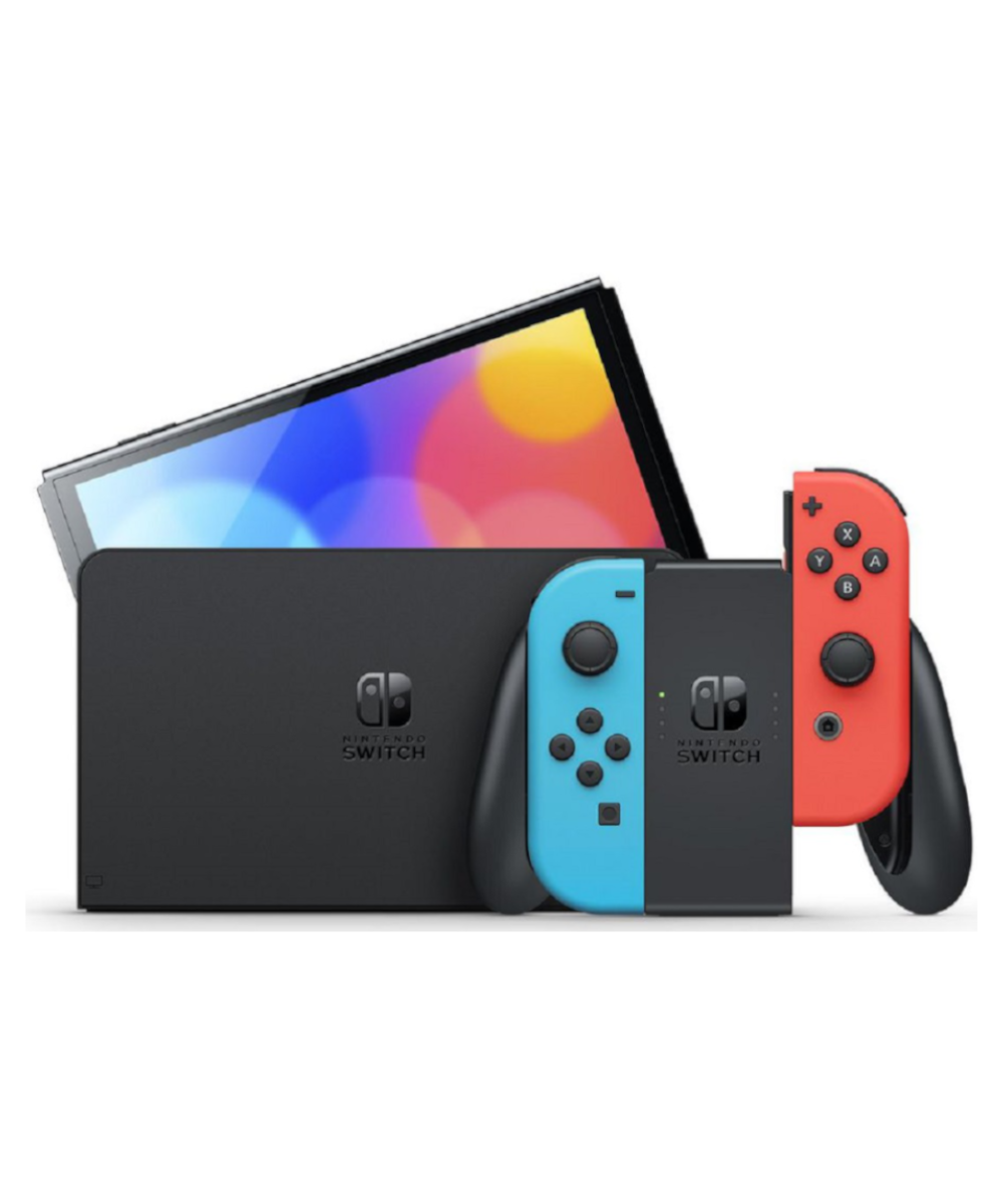 Nintendo Switch OLED - Neon - Refurbished C